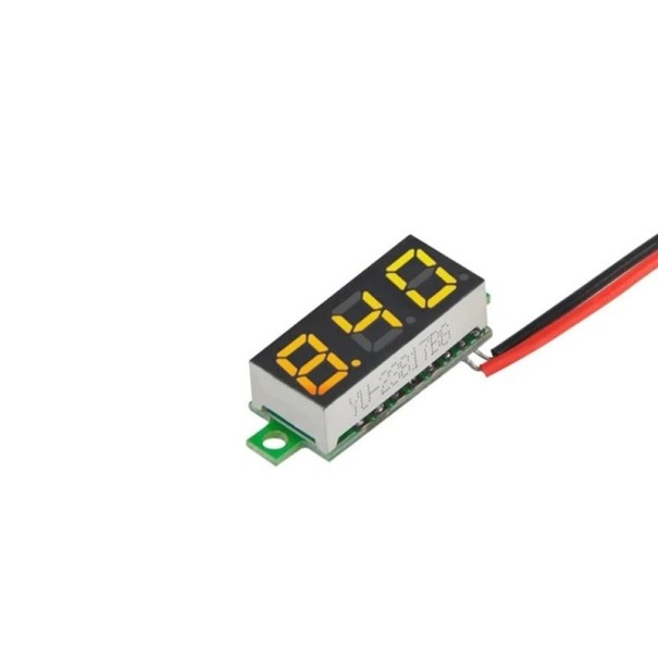 LED-digitaalinen volttimittari 0-100V keltainen
