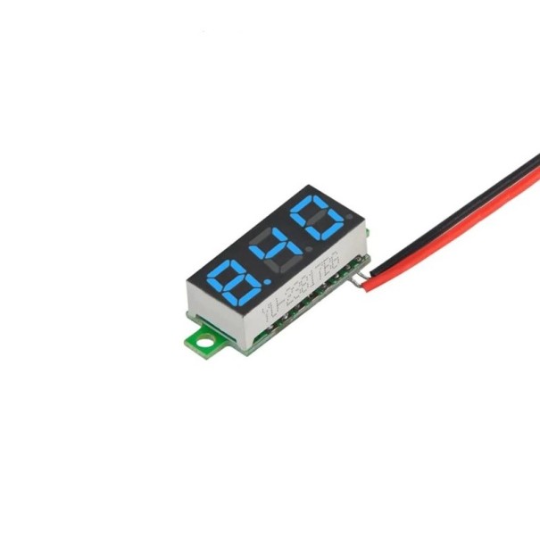 LED digitale voltmeter 0-100V blauw