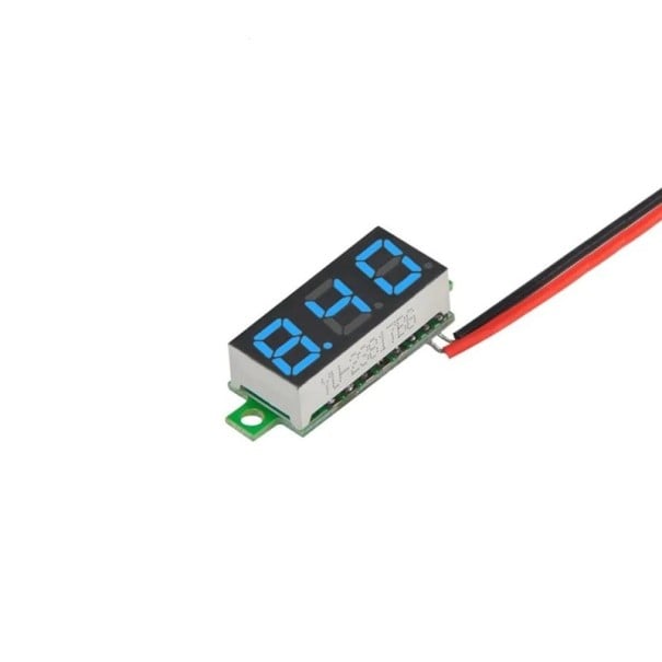 LED digitalt voltmeter 0-100V blå