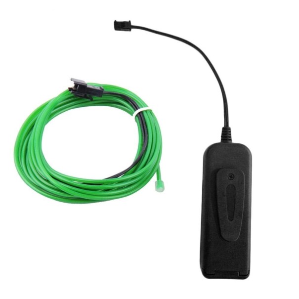 LED drôtový kábel na oblečenie 1 m zelená
