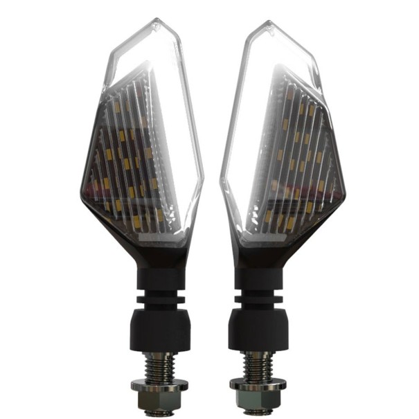 LED-es irányjelző lámpák motorkerékpárokhoz 2 db N49 fehér