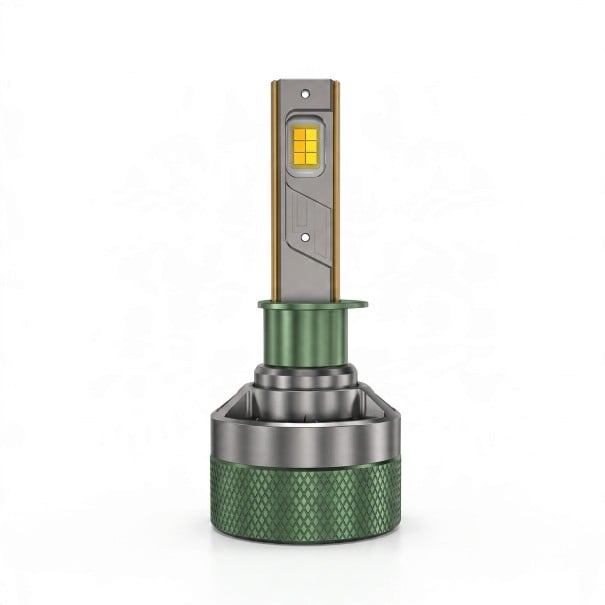 LED forlygter H1, pærer med Bluetooth-app kontrol, 1500 W, 3000–8000 K, CSP chips, aluminium, grønne, til bil 12V/24V 1