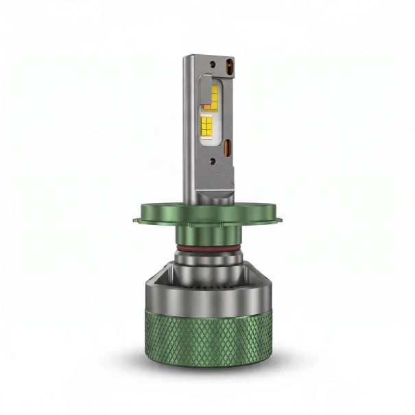 LED-Glühbirnen H4/9003/HB2 Fernlicht/Abblendlicht mit Bluetooth-App, 3000–8000K, 1500 W, CSP-Chips, grün, für Autoscheinwerfer 12/24 V 1