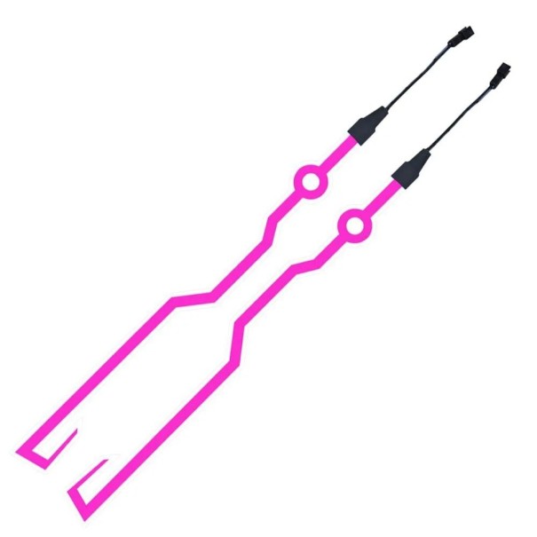 LED-heijastava tarra polkupyörän ja moottoripyörän kypärään Itseliimautuva koriste Paristoliuska 2x AA Vedenpitävä violetti