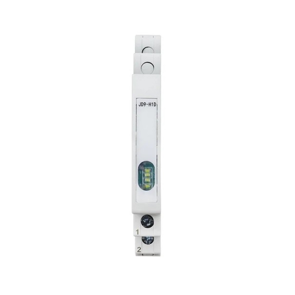 LED Indicator 85 x 10 x 64 mm 230 V AC/DC 50/60 Hz Single Colour Signal Lamp JD9 DIN Rail 35 mm IP20 ≤20 mA white
