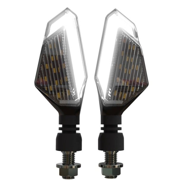 LED Indicators for Motorcycles 2 pcs white