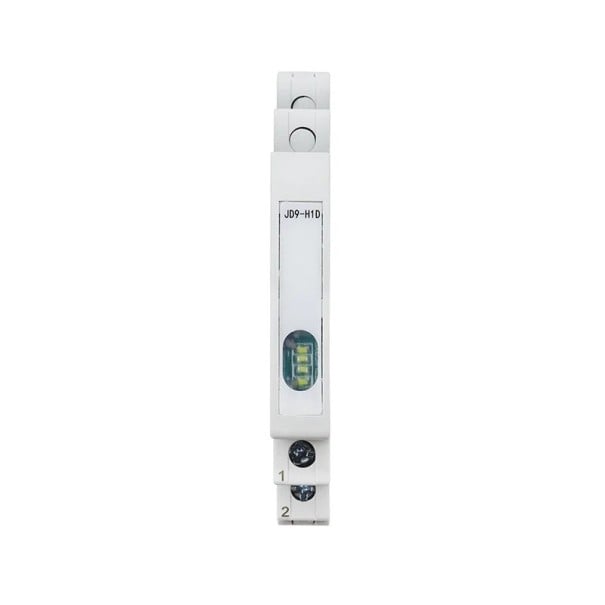 LED indikátor 85 x 10 x 64 mm 230 V AC/DC 50/60 Hz Jednofarebná signálna lampa JD9 DIN lišta 35 mm IP20 ≤20 mA biela