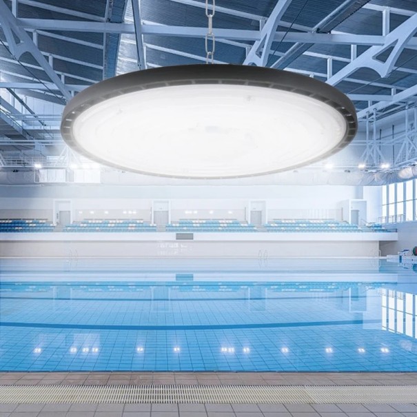 LED Industrie UFO Leuchte 150W Hängeleuchte leistungsstarke Beleuchtung IP65 120° breiter Winkel Aluminiumgehäuse hohe Leistung 240 mm