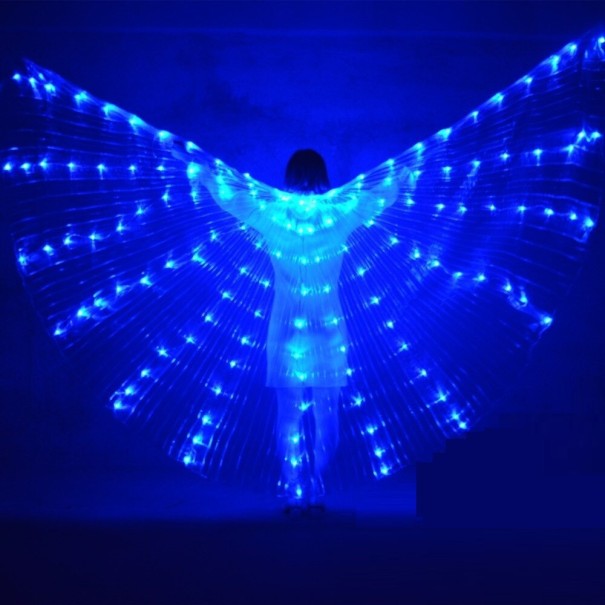 LED krídla na brušné tance modrá
