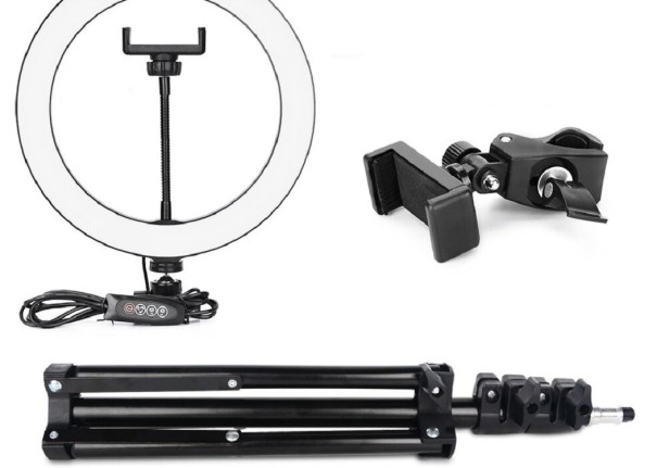 LED kruhové svetlo 26 cm so statívom 110 cm