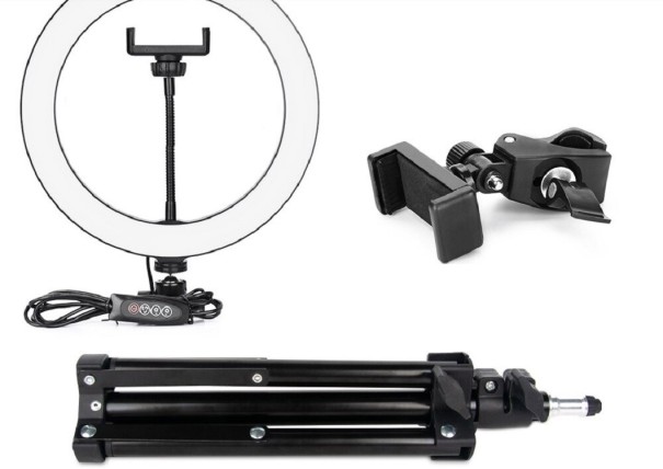 LED kruhové svetlo 26 cm so statívom 55 cm