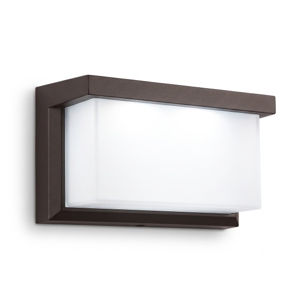LED lampada da parete esterna 25 W Classe di protezione IP65 Design lungo in orizzontale Diffusore bianco in cornice scura Luce bianca fredda 6000 K 1