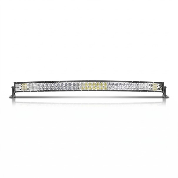 LED Lichtleiste gebogen 820 W 42 Zoll Länge 104,3 cm IP68 Kaltes weißes Licht 6500 K Schwarzes Gehäuse Mit Verkabelung Für Offroad- und Arbeitsmaschinen 1