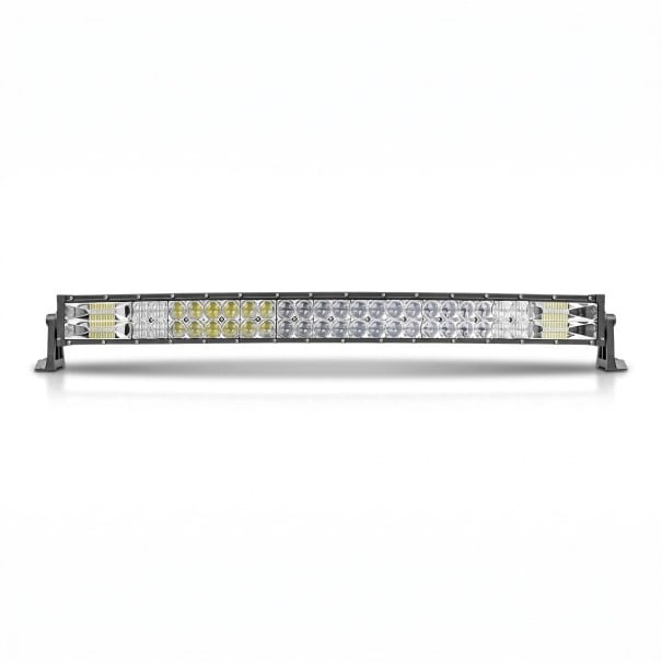 LED lysrampe buet 620 W 32 tommer Længde 78,8 cm IP68 Koldt hvidt lys 6500 K Sort krop Med kabling Til offroad og arbejdsredskaber 1