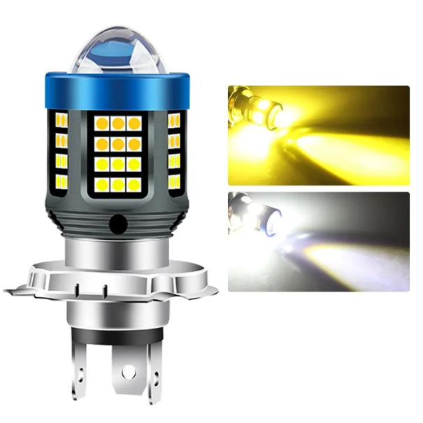 LED-motorcykelpære H4 12 V 20000 lm Kraftig motorcykellygte af aluminium Hvidt lys Lang levetid Nem installation Forlygte varm hvid