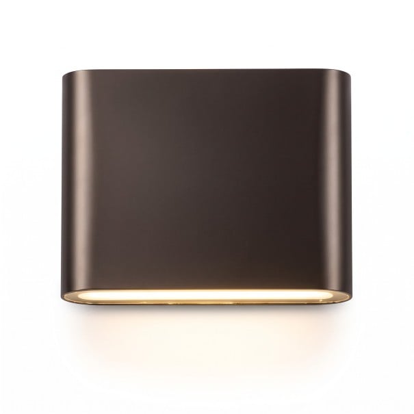 LED nástěnné svítidlo 6 W Dvojitá hlava se svícením nahoru i dolů Krytí IP65 Rozměry 11,5 x 9 cm Hliníkové tělo Teplá bílá 3000 K Na fasádu černá