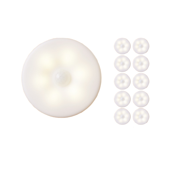 LED-natlampe med bevægelsessensor 10 stk. 1