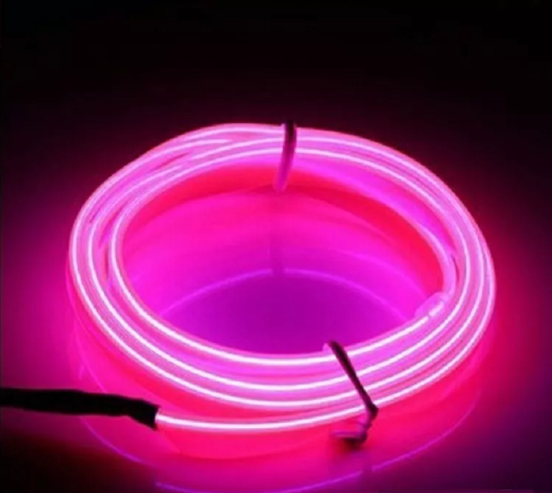 LED NEON ohebný pásek 2 m růžová