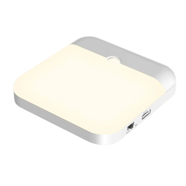 LED-panel med bevægelsessensor varm hvid 7,8 x 7,8 x 1,7 cm 1