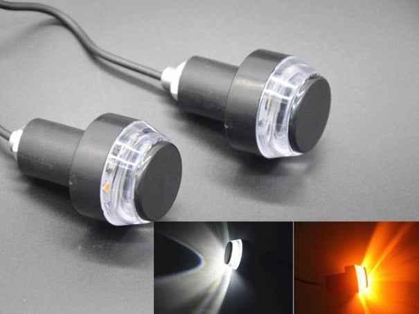 LED piscas para moto 2 unidades B652 laranja