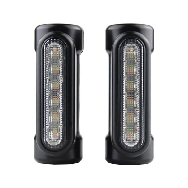 LED piscas para motocicleta 2 unidades preto