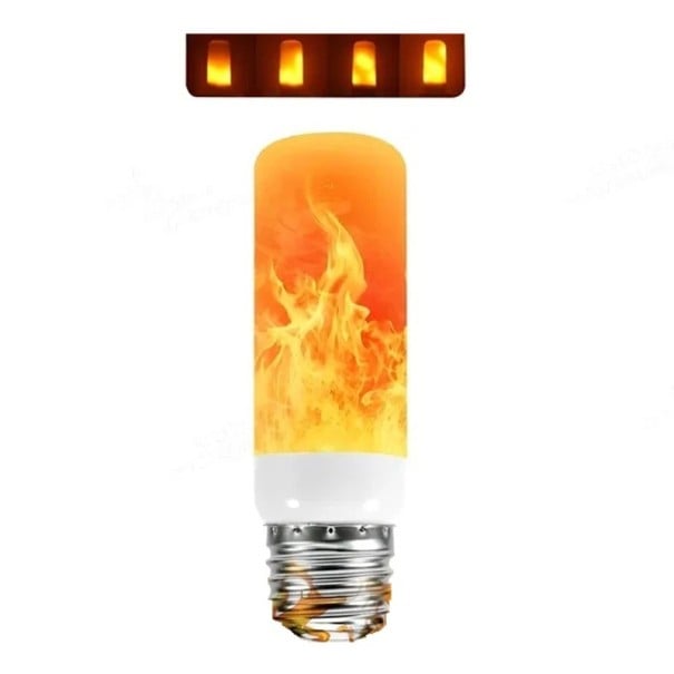 LED plamenná žárovka E27 Efekt blikajícího plamene a 4 režimy svícení 9 W 3 x 10 cm Úhel vyzařování 270° Oranžové světlo Do stojacích lamp 1