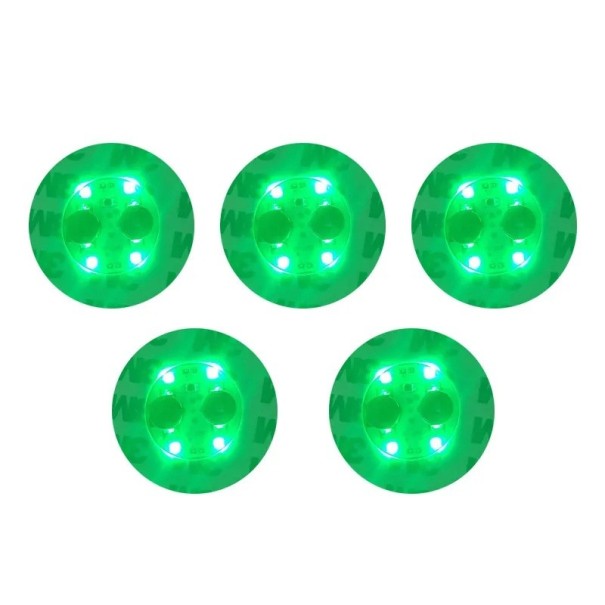 LED poháralátét, villogó fényes matrica a pohár aljára, átmérője körülbelül 6 cm, LED fény pohárhoz vagy palackhoz italok díszítésére zöld