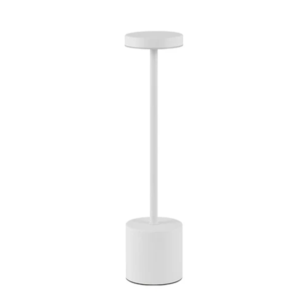 LED-pöytävalaisin 34 cm kosketusohjauksella Ladattava USB-C 3 valotilaa Lämmin Kylmä Luonnonvalo Moderni muotoilu valkoinen