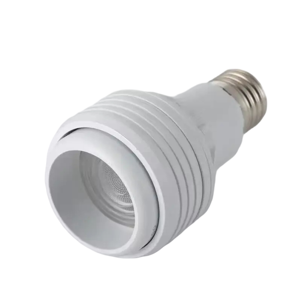 LED reflektorová žárovka s nastavitelným úhlem 15–60° 10 × 6 cm E27 hliník COB čip studená bílá 5W osvětlení interiér bílá