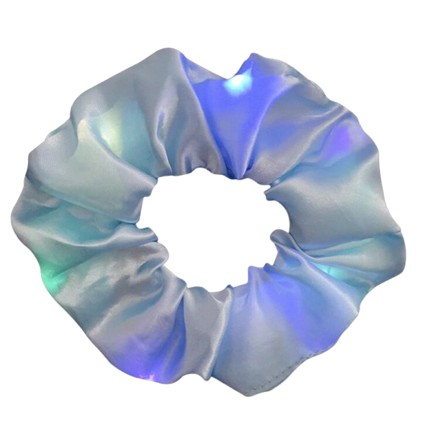 LED scrunchies blå