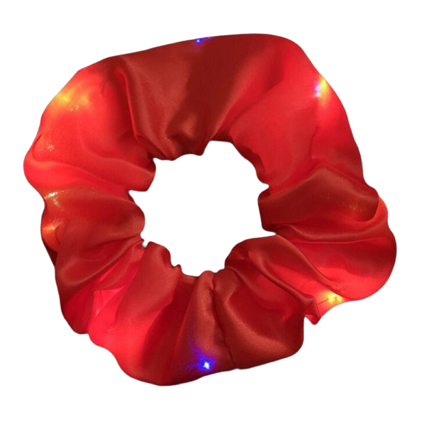 LED-scrunchies rood