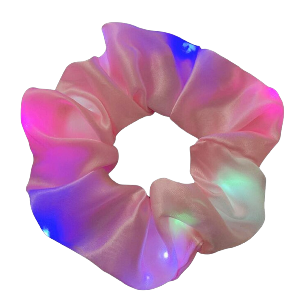 LED scrunchies ružová