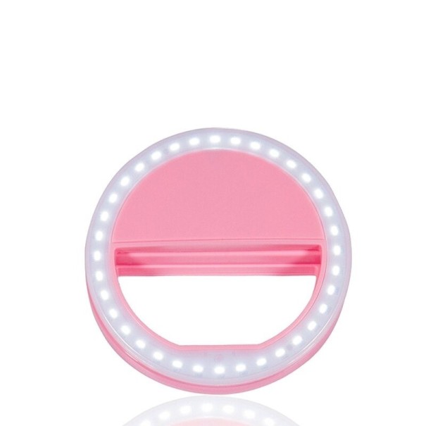 LED selfie luz para telefone rosa