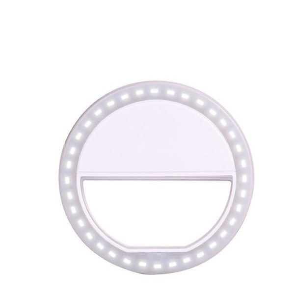 LED selfie-lys til telefon hvid