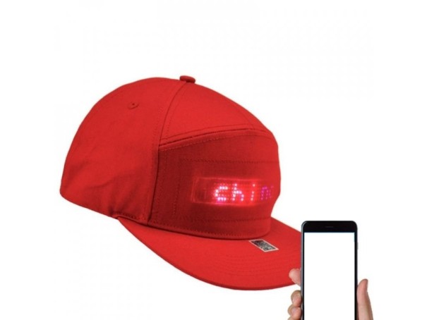 LED siltes sapka programozható szöveggel piros