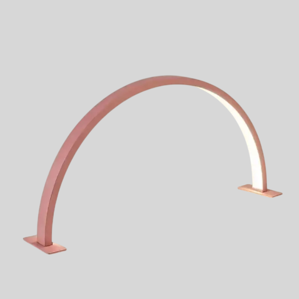 LED stolní lampa New Moon 39 x 21,5 cm USB půlměsíc 180° 364 LED stmívatelná rovnoměrné světlo na nehty a řasy růžová
