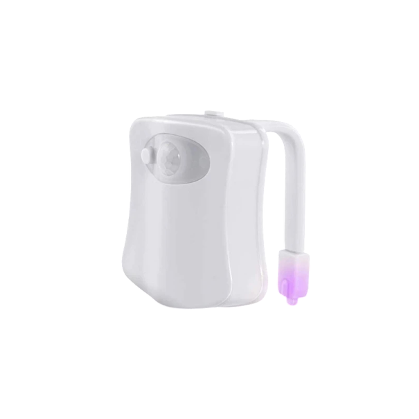 LED toiletlampe 7,6 x 5 x 2 cm med bevægelsessensor 16 farver Vandtæt toiletbaggrundsbelysning Badeværelsesnatlampe med automatisk belysning 1