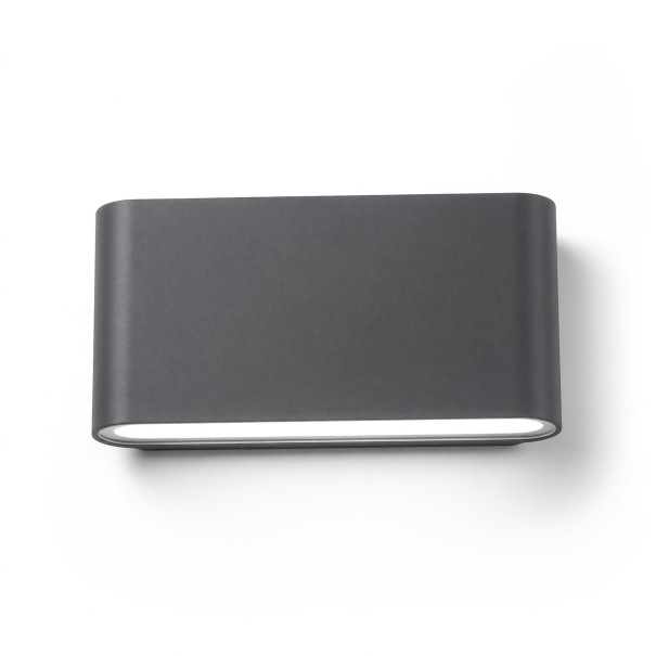 LED væglampe 12 W Dobbelt hoved lysende op og ned 17,3 x 9 cm Kold hvid 6000 K sort