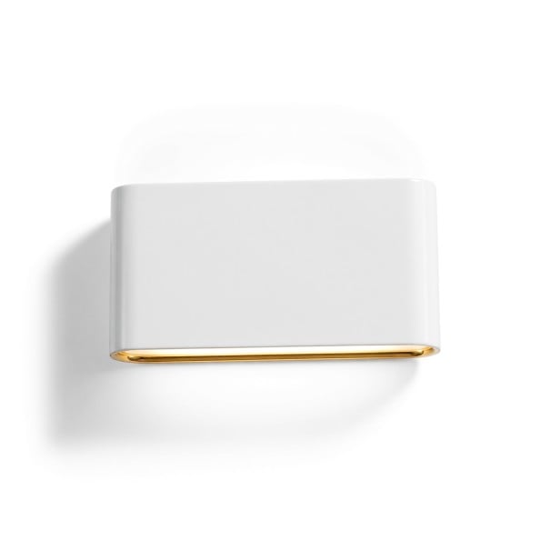 LED væglampe 12 W Dobbelt hoved lysende op og ned IP65 Mål 17,3 x 9 cm Aluminiumskab Kold hvid 6000 K Til facade hvid