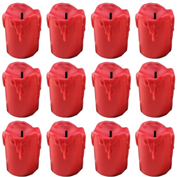 LED velas 12 pcs vermelho