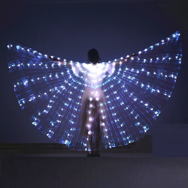 LED-vleugels voor buikdansen wit