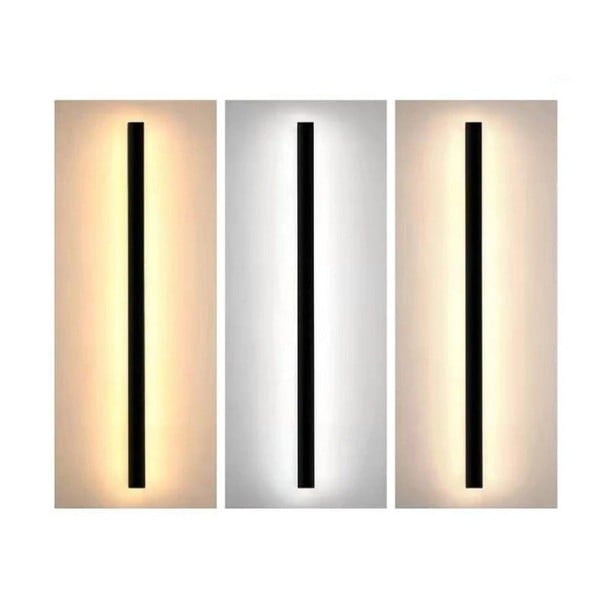 LED vonkajšie svietidlo nástenná lampa lineárna moderná 150 cm 45W stmievateľná s voľbou troch farieb svetla čierna vodotesná na fasádu 1