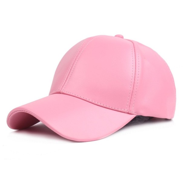 Leder-Cap T122 rosa