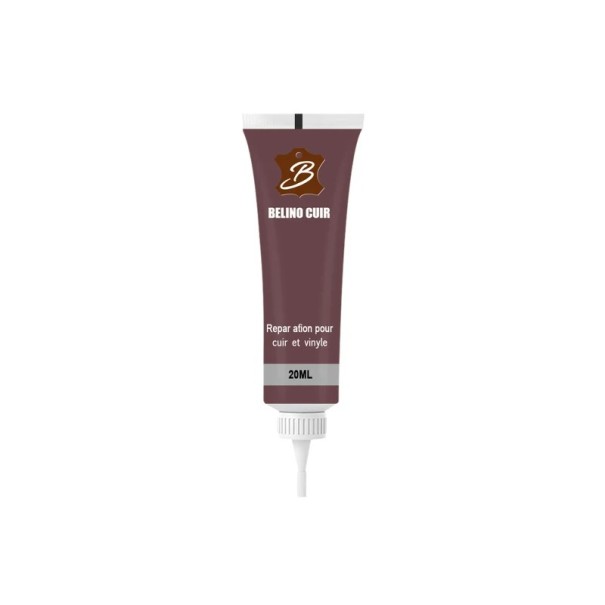 Leder Reparatur Gel 20ml Cremiges Renovierungsgel für Ledersitze Autositze Reparaturen Risse Schrunden Restauration Ledermöbel dunkelbraun