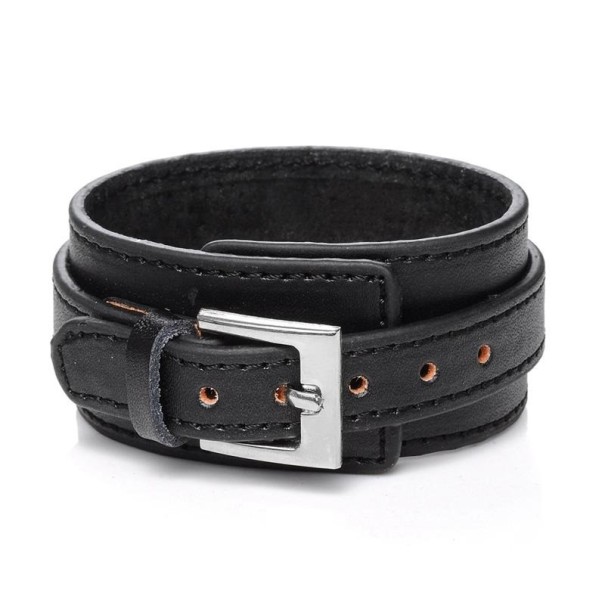 Lederarmband H661 schwarz