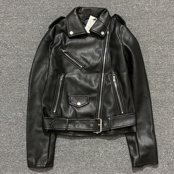 Lederjacke für Damen schwarz XS