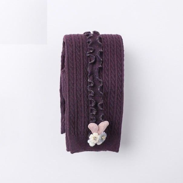 Leggings a maglia per ragazze T2475 1-3 anni 3