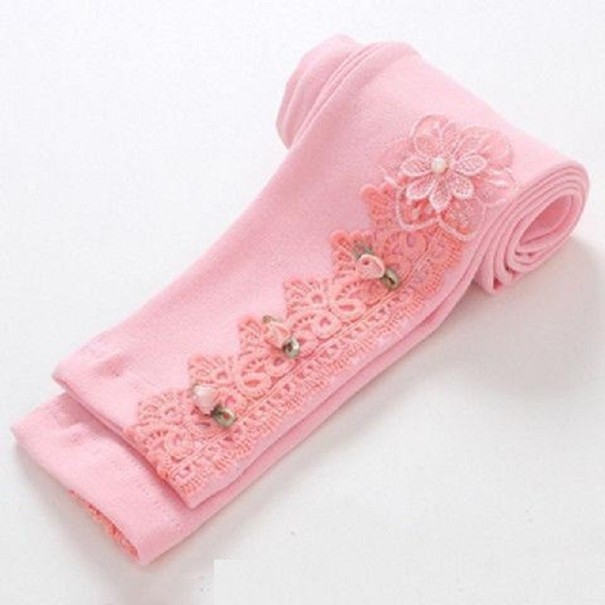 Leggings da ragazza T2465 rosa 2 A