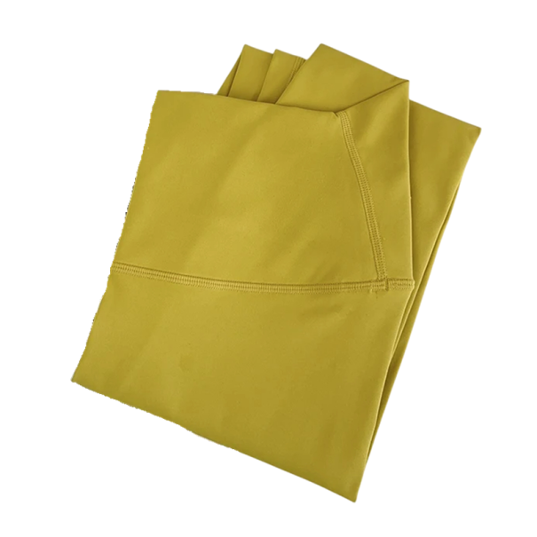 Leggings de sport pour femmes avec taille haute Respirants leggings de fitness à séchage rapide pour la salle de sport Pantalons élastiques pour l'exercice moutarde S