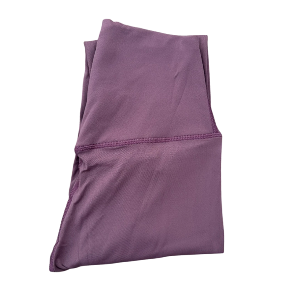 Leggings de sport pour femmes sans coutures avec taille haute et poche au dos Pantalons de fitness ajustés et élastiques Leggings violet foncé L